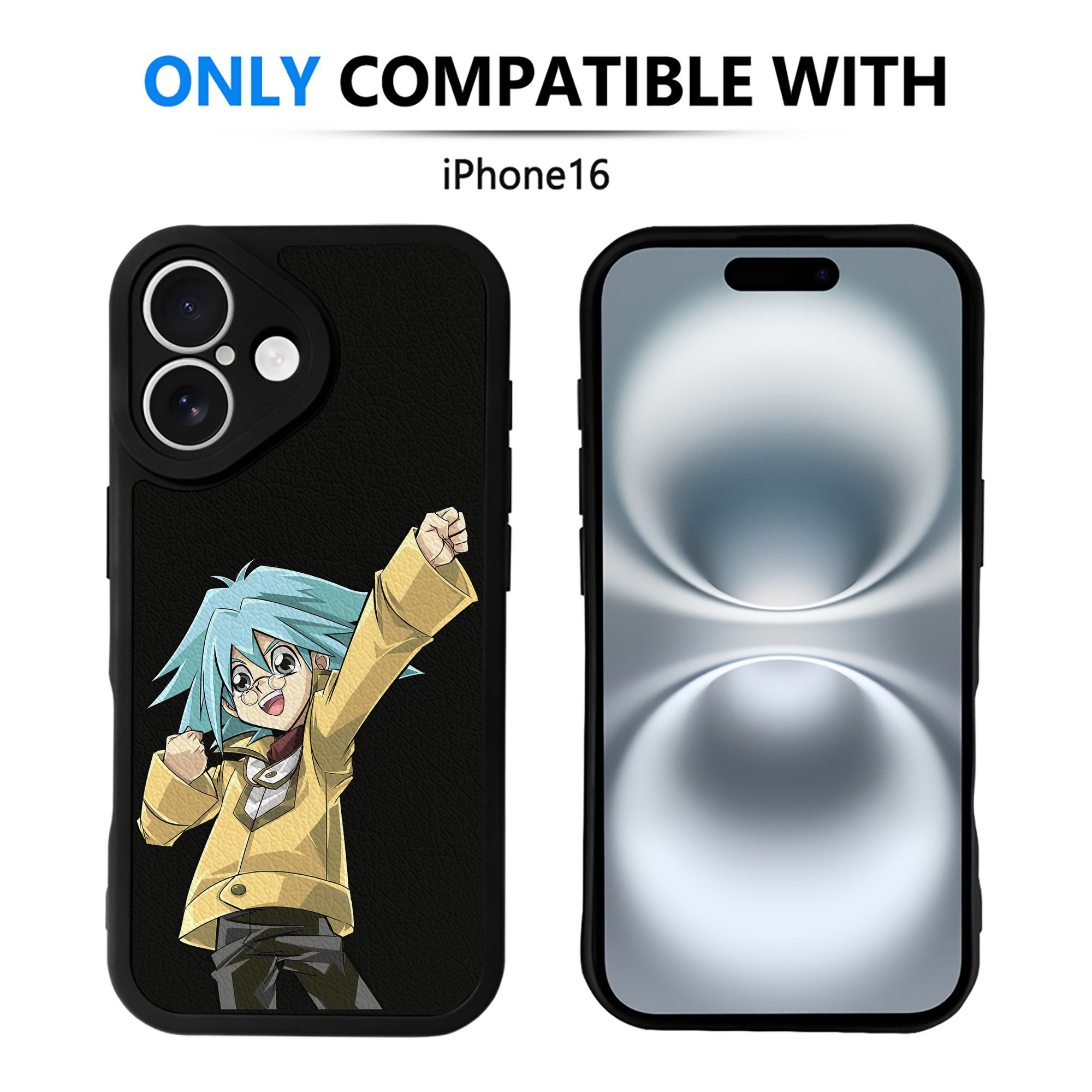 遊☆戯☆王 Yu-Gi-Oh! 【iPhone 16シリーズ対応】シリコンスマホケース（レザー調） 材質：シリコン